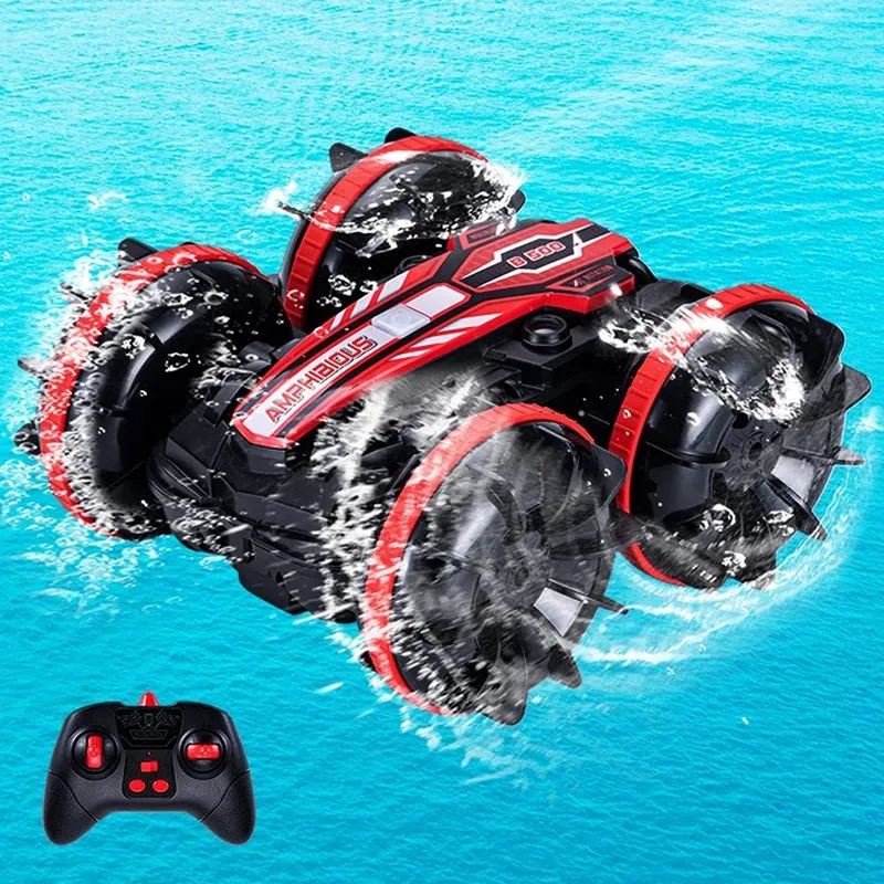 Carro Rc anfíbio para criança 2.4 Ghz 30Km/H Brinquedos de piscina de controle remoto Carro de barco para meninos 8-12 Barco rc impermeável para crianças Brinquedos de água rc para adultos Carro de ac