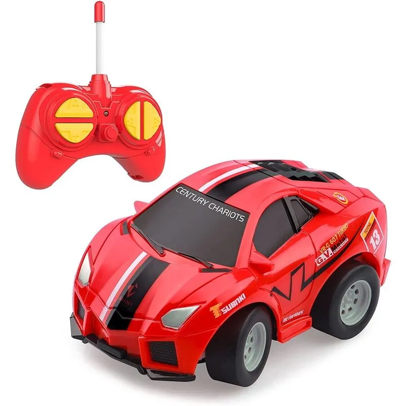 Carrinho de Controle Remoto para Crianças de 2-5 Anos, Brinquedo Infantil de Aniversário, Vermelho
