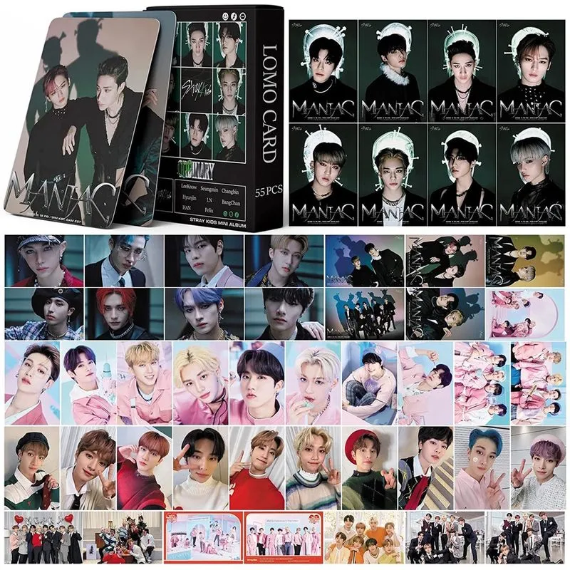 Stray Kids Photo Cards 55pcs Stray Kids oddinary novo álbum photocard Stray Kids lomo Cards Stray Kids maniac Photo Cards Presente para fãs Filha