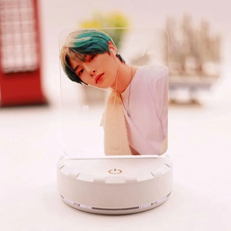 Kpop Stray Kids Night Light Felix Bangchan Hyunjin Acrílico Colorido LED Nightstand Lamp