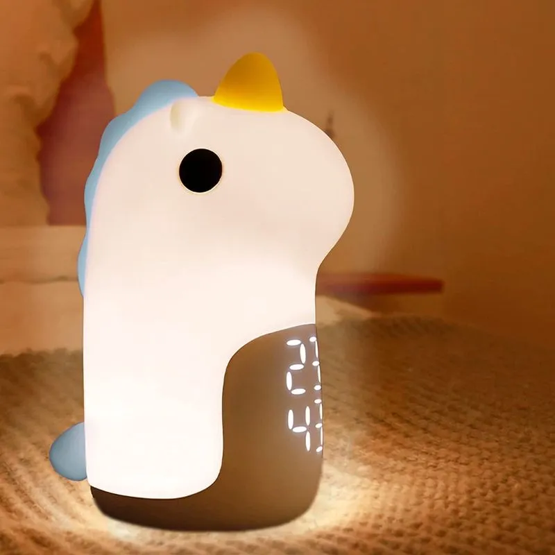 Luz noturna de unicórnio para crianças, despertador fofo, presentes de unicórnios para meninas, coisas kawaii, lâmpada portátil recarregável USB de silicone infantil para bebês adolescentes meninos pr