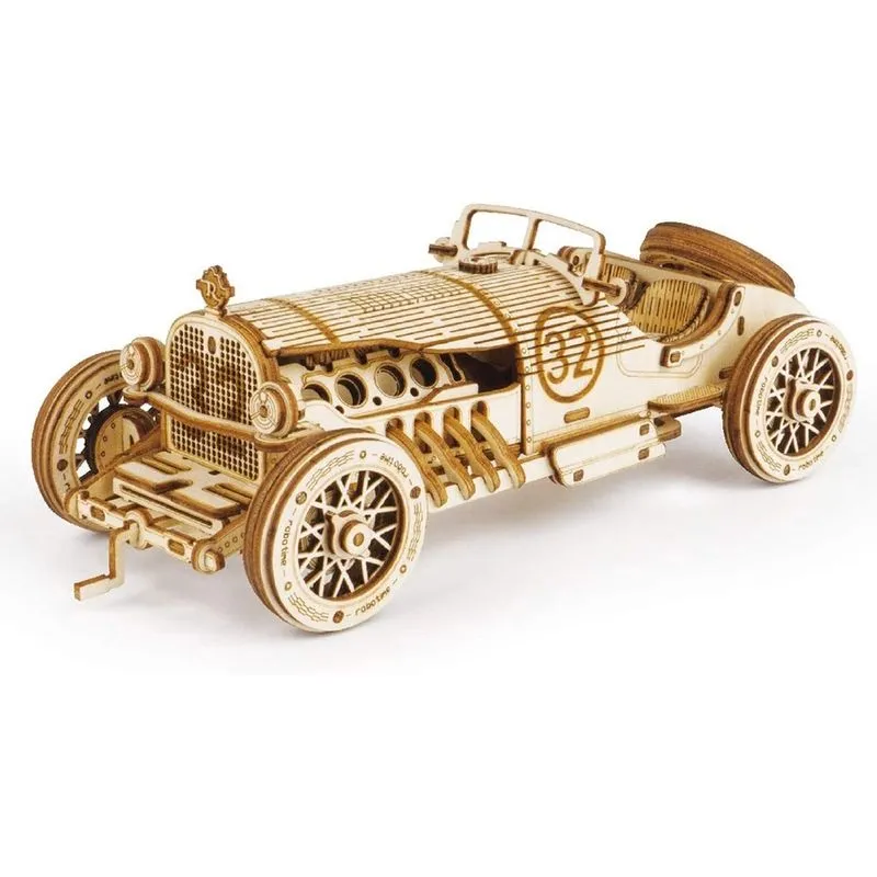 Quebra-cabeça mecânico de carro em madeira 3D, escala 1:16, presente único para adultos e crianças