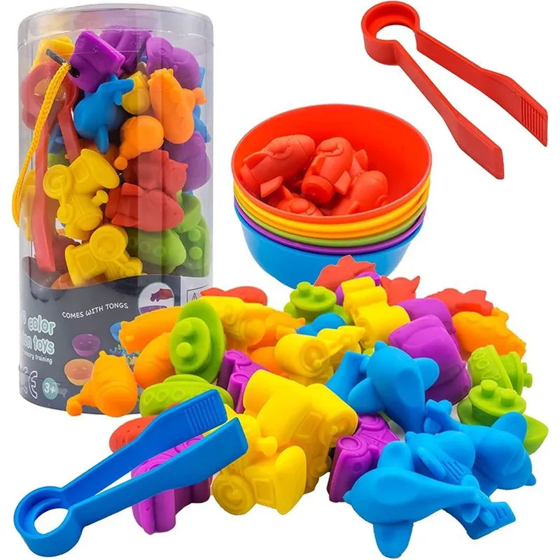 Jogo educativo transporte classificação treinamento sensorial - presente crianças 3-6 anos