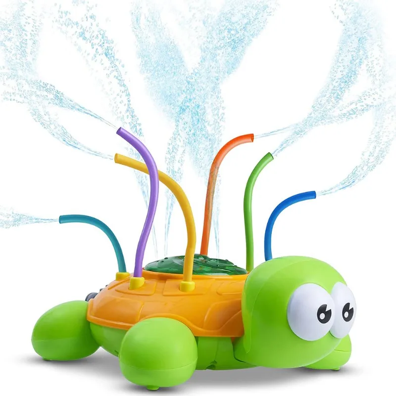 Aspersor De Água Para Crianças — Brinquedo Spinning Turtle — Splashing Fun — Sprays De Até 2,4 M De Altura — Conecta-se À Mangueira De Jardim