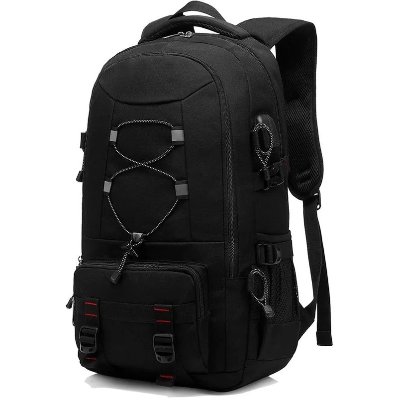 Mochila de viagem, mochilas de caminhada de 45L, resistente à água, mochila de trekking multifuncional, mochila para laptop de viagem masculina, serve para computador de 17,3 polegadas para acampament