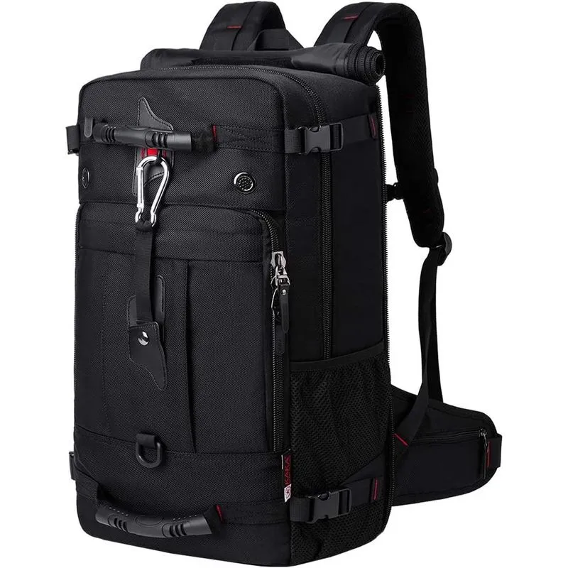 Mochila de viagem, mochila de mão durável conversível mochila adequada para laptop de 19,3 polegadas para homens e mulheres (preto l)