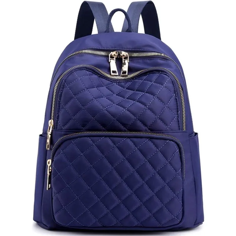 Mochila Feminina Moda Feminina Leve Nylon Casual Mochila Feminina Pequena Mochila Feminina Anti-Roubo Ombro Bolsa Escolar Mochilas de Viagem para Senhoras e Meninas, Azul