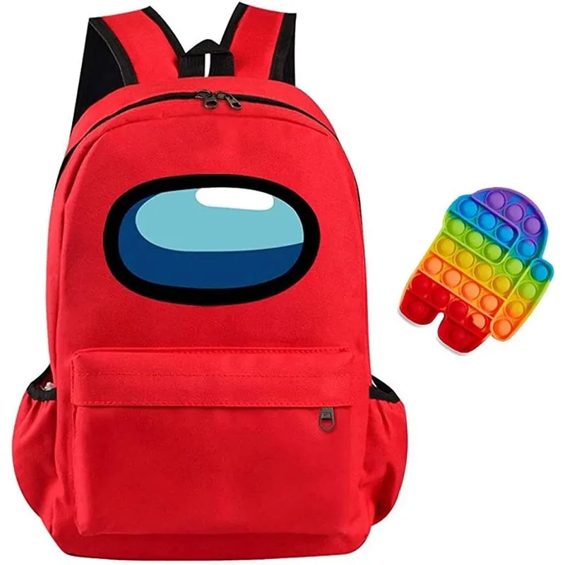 Mochila Infantil Among Us Impostor 3 em 1: Escolar, Viagem e Laptop