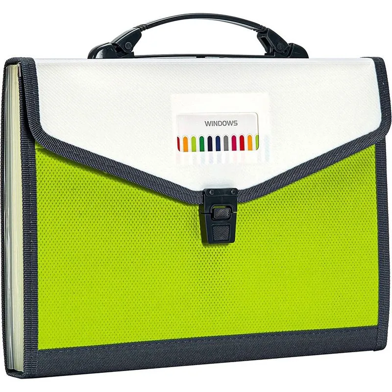 Pasta de arquivo expansível de 13 bolsos Arquivo acordeão com alça e fivela - Tamanho de papel carta A4 - Pasta de arquivo de plástico expansível Organizador de documentos portátil mensal para escritó