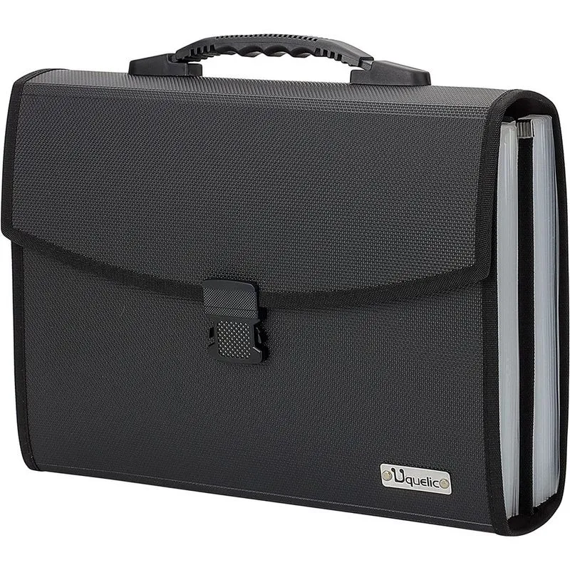 Pasta de arquivo expansível de 26 bolsos - fivela durável atualizada, base com alça portátil ergonômica/grande tamanho A4 carta organizador de arquivos expansível/documento de arquivamento acordeão Of