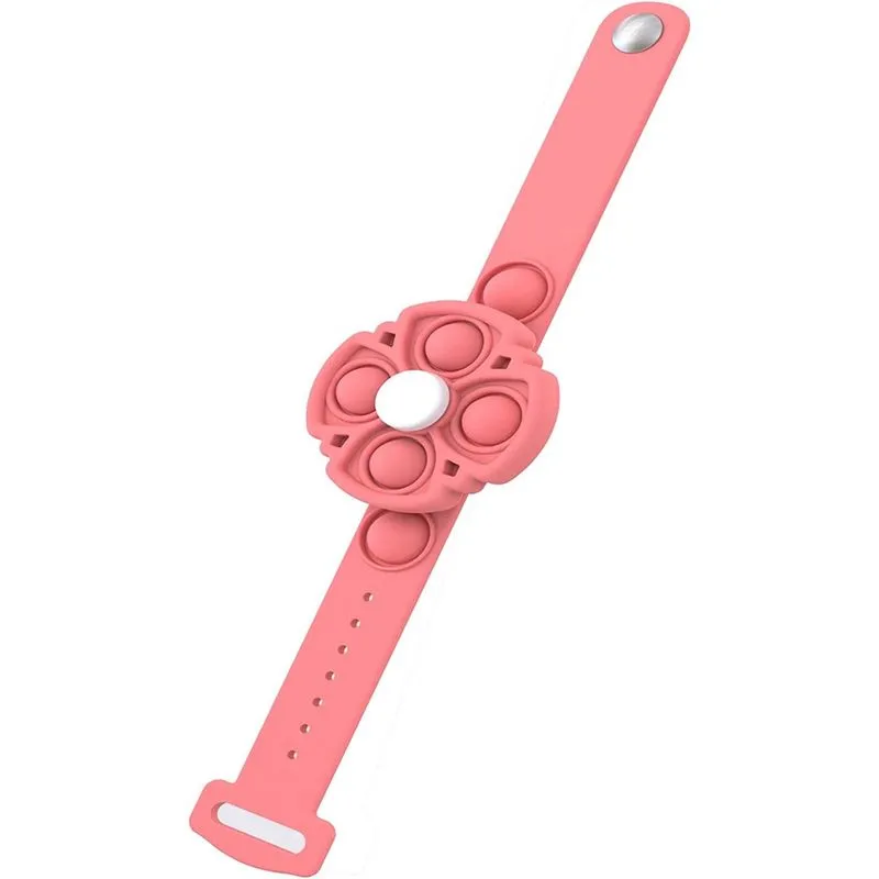 Pop it Watch Spinner Band Fidget Toy para meninos e meninas Bubble Popping Autismo Sensorial Stress Relief Toys Silicone Ajustável Pop Its Fidget Bracelet