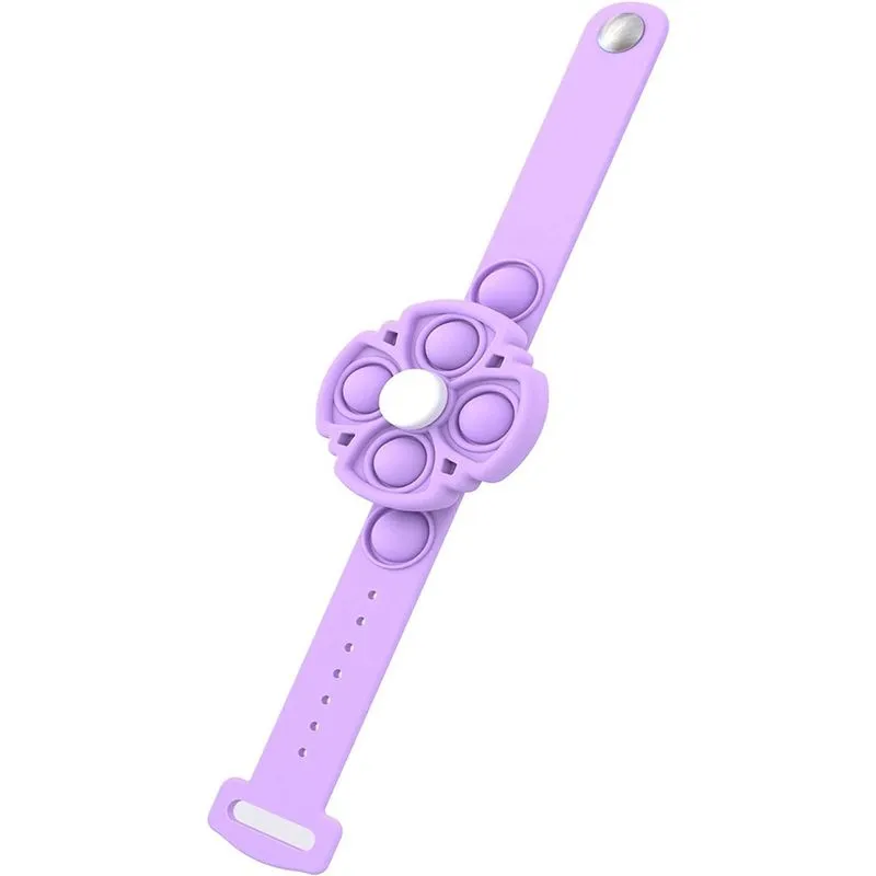 Pop it Watch Spinner Band Fidget Toy para meninos e meninas Bubble Popping Autismo Sensorial Stress Relief Toys Silicone Ajustável Pop Its Fidget Bracelet