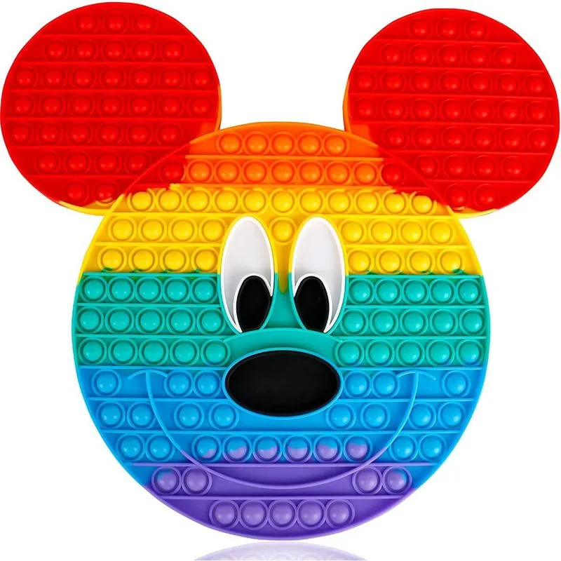 Push Popper It Cute Pop Pops Fidget Sensory Toy Gift, Bubbles Popping, Extra Large Jumbo Giant Mega Huge Gigantic Popitsfidgets Popet Rainbow Mouse para crianças, adolescentes e adultos