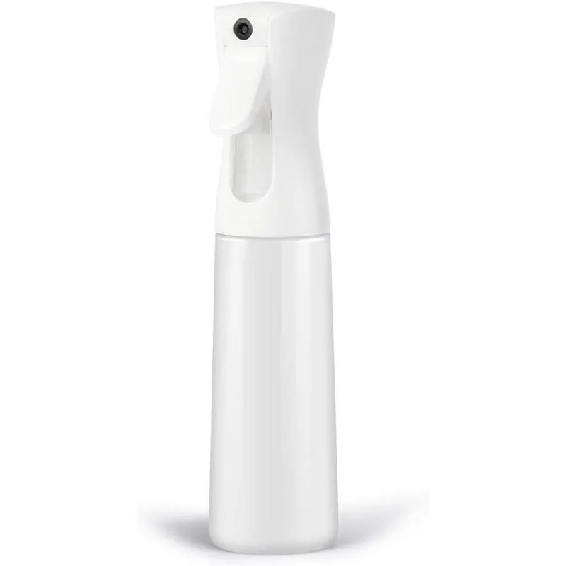Frasco de spray para cabelo Pulverizador contínuo de névoa fina de 10 onças/300 ml Pulverizador de água recarregável para penteados, névoa de flores, jardinagem, engomar, limpeza, etc. Branco