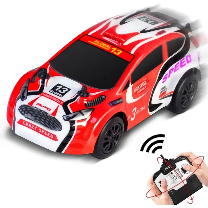 Carro de corrida com controle remoto, 2WD 2.4Ghz 1:28 brinquedos de carro rc de alta velocidade para meninos e meninas, mini carros rc de corrida rápidos para crianças, presentes de Natal de aniversár