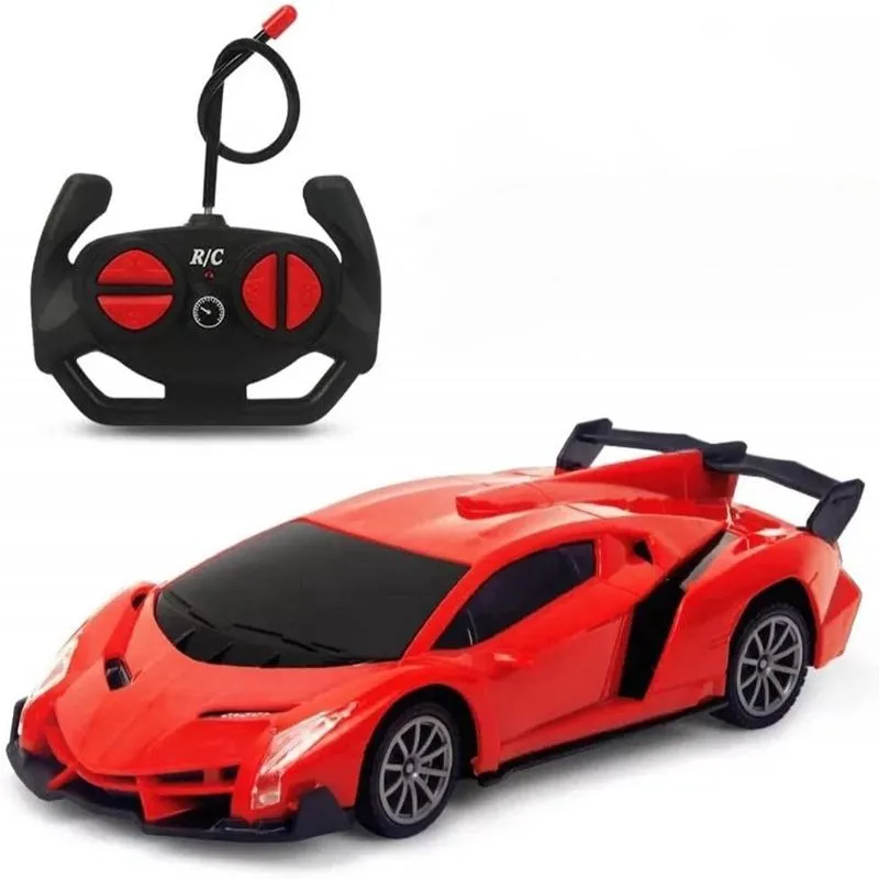 Carro de controle remoto infantil, carro de controle remoto elétrico, simulação de quatro canais recarregável, carro esportivo, brinquedo de carro de polícia, brinquedo modelo de corrida rc para menin