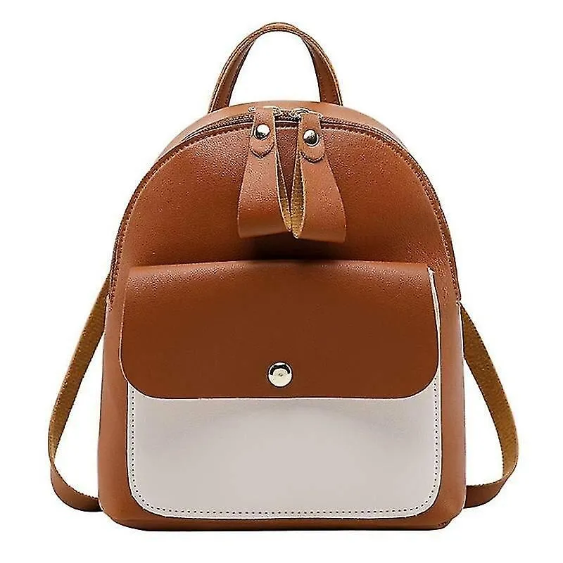 Mochilas marrom feminino casual mini bolsa de ombro mochila pequena mochila mochila shool