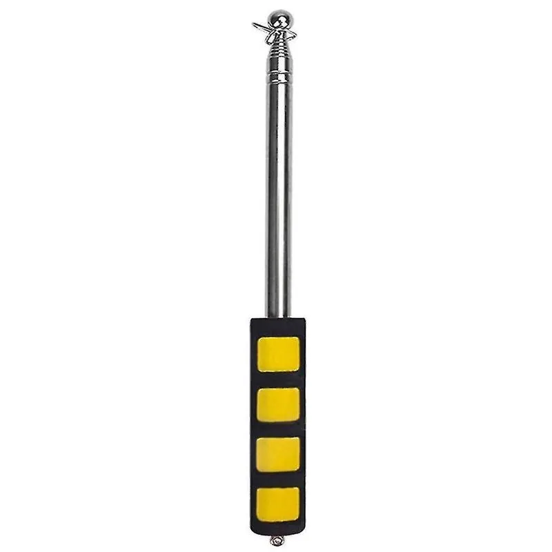 Pólos de sinuca de bandeira pólo de guia retrátil de aço inoxidável de 1,2 m pólo de bandeira ponteiro de ensino amarelo