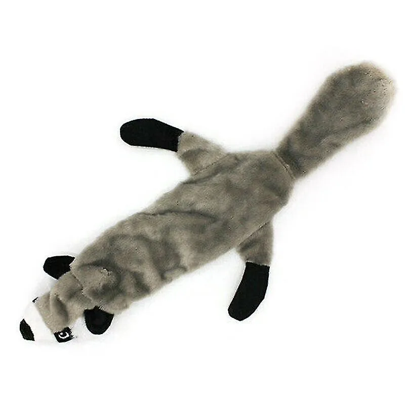 Brinquedos para cães guaxinim animais de estimação cães brinquedos sem recheio pelúcia indestrutível filhote de cachorro gato som mastigar brinquedo estridente
