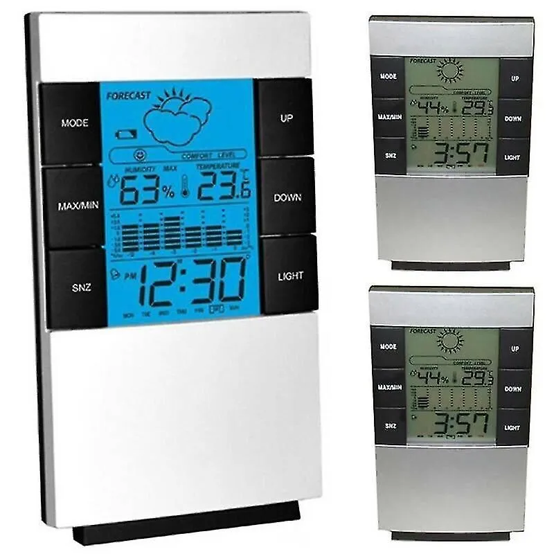 Despertadores projeção display lcd despertadores digitais temperatura estação meteorológica quarto