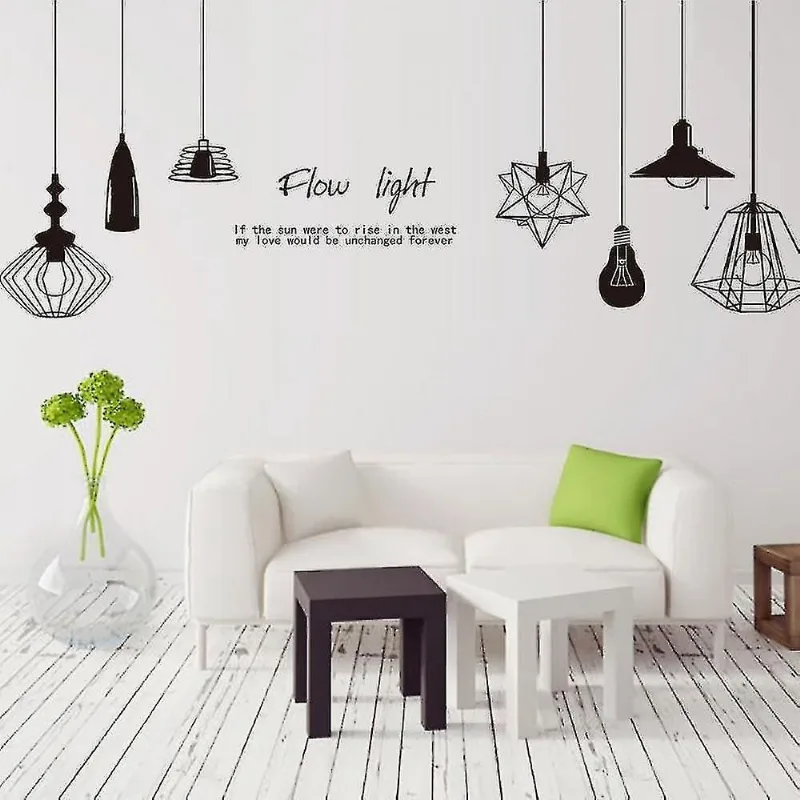 Decalques de decoração para casa luminária de teto adesivo de parede à prova d'água decalques de papel