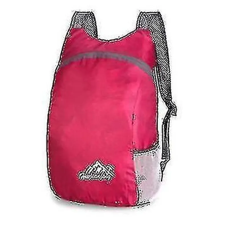 Mochilas mochila dobrável rosa vermelha