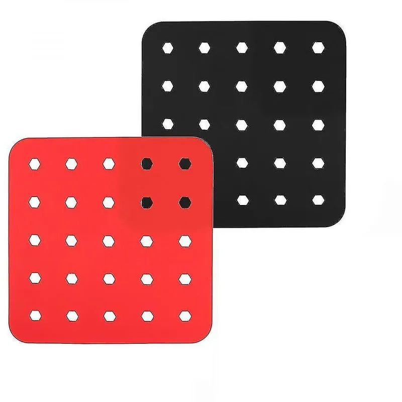 Conjuntos de panelas 2pc forro de fritadeira de ar reutilizável panela antiaderente quadrada tapete de silicone tapete de fritadeira de ar