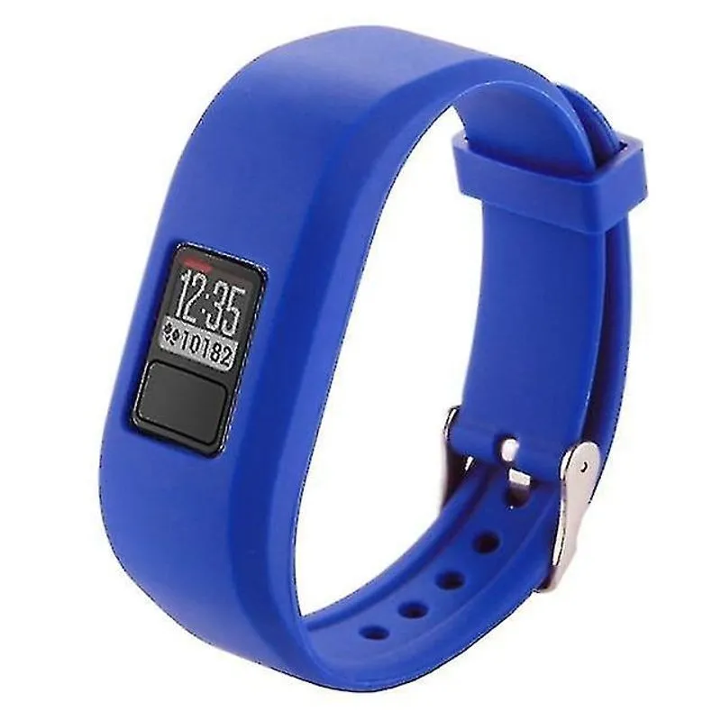 Acessórios de console de jogos domésticos pulseira de relógio para o relógio de silicone inteligente garmin vivofit 3 comprimento 24,2 cm azul escuro
