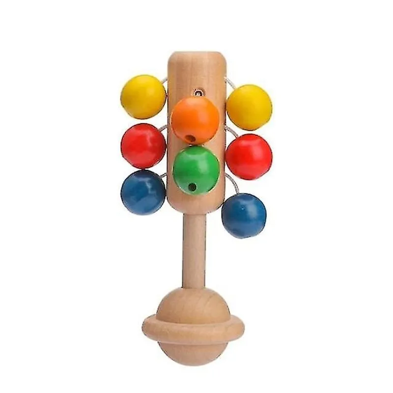 Brinquedos de atividade do bebê 12 meses brinquedo do bebê chocalho de mão 1pc brinquedo interativo de madeira para bebês brinquedos para bebês recém-nascidos