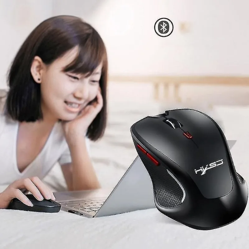Conjuntos de acessórios de computador hxsj t21 2.4ghz bluetooth 3.0 6 teclas sem fio 2400dpi mouse óptico de quatro velocidades ajustável para jogos para