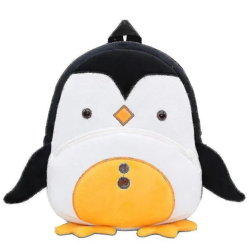 Mochilas de desenho animado pinguim mochila escolar infantil mochila bolsa de pelúcia para educação infantil