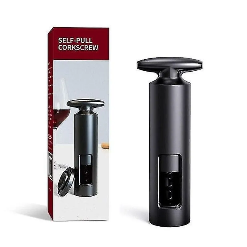 Abridores de garrafas de vinho manual abridor de garrafas utensílio de cozinha vinho espumante abridor simples preto