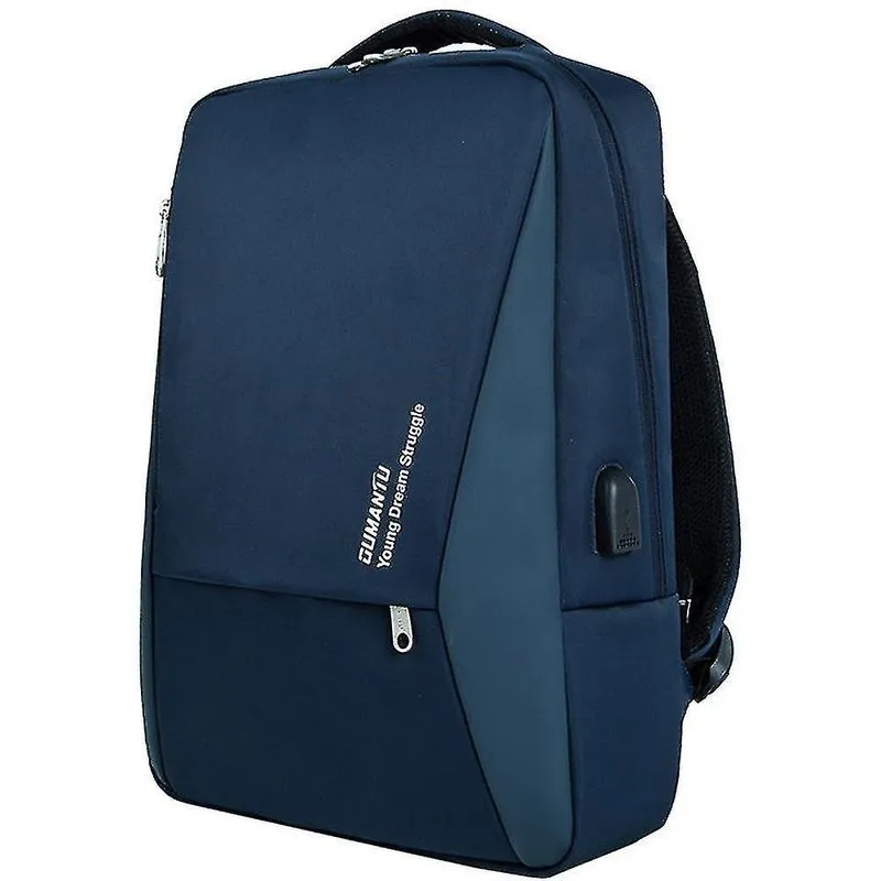 Mochilas mochila de nylon impermeável mochila masculina casual mochila externa usb bolsa de computador cor-2
