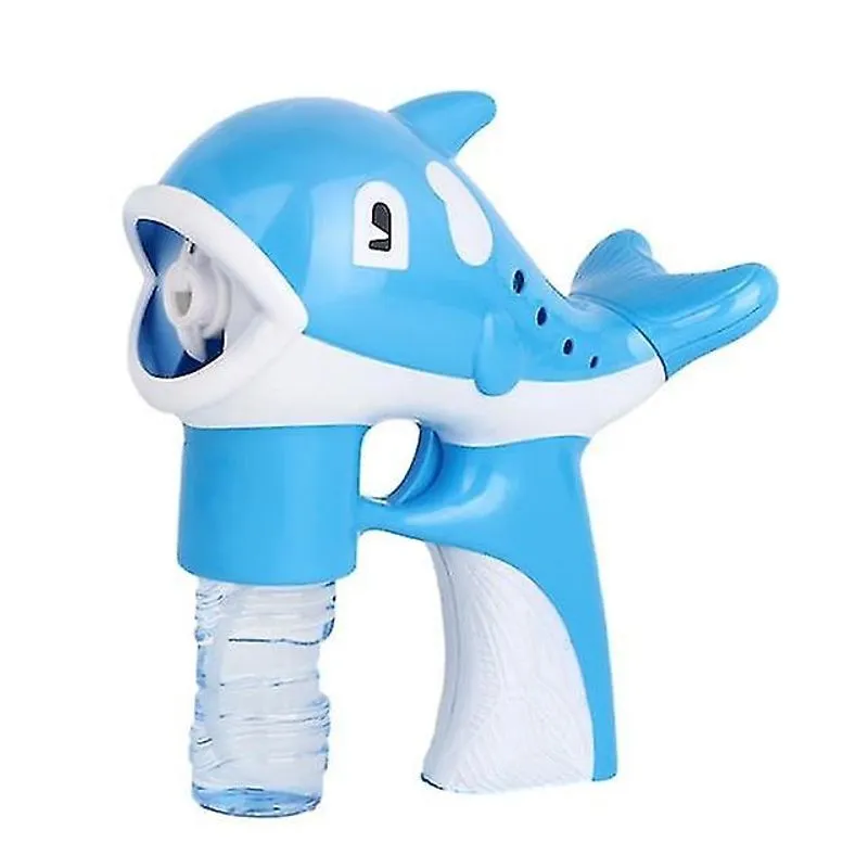 Brinquedos de banho verão golfinho bolha máquina automática soprador de bolhas brinquedos para crianças adultos praia ao ar livre azul