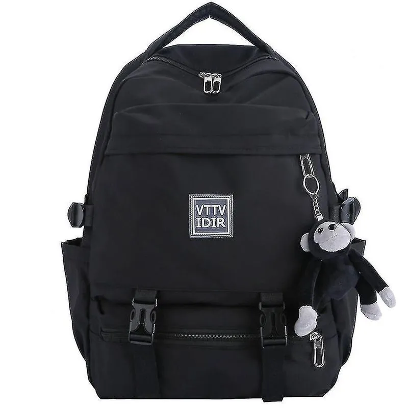Mochilas mochila moderna simples bolsa escolar casual para estudantes bolsa de viagem preta