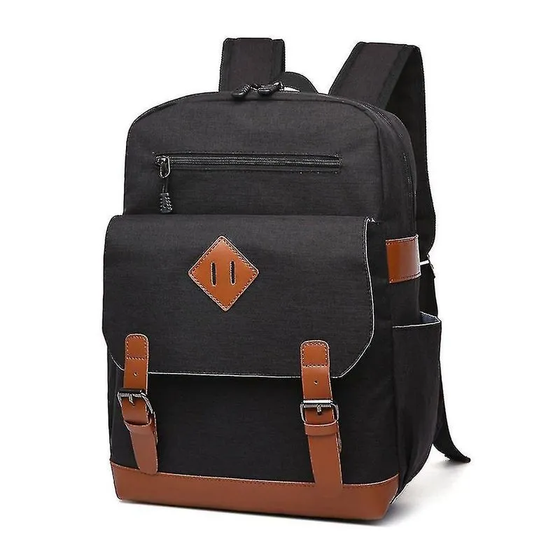 Mochilas mochila de lona de viagem preta