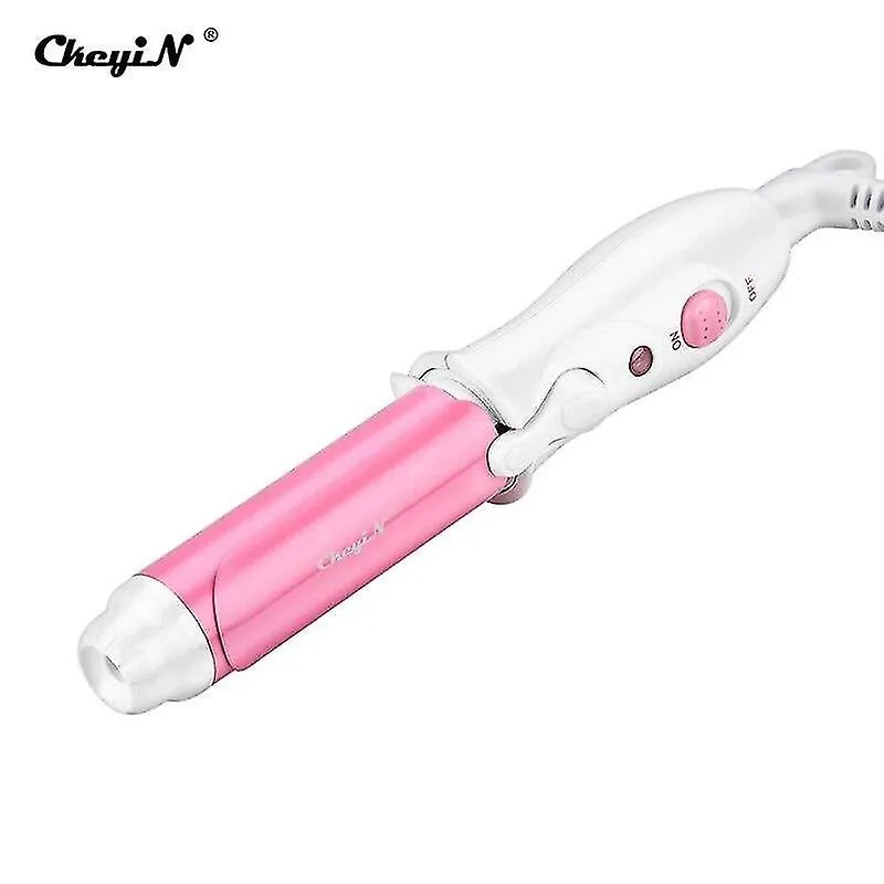 Ferros de ondulação portátil mini pinças de ferro de ondulação varinha mágica diy onda cuidados com o cabelo ferramentas de estilo conjunto de ferramentas mulheres rosa