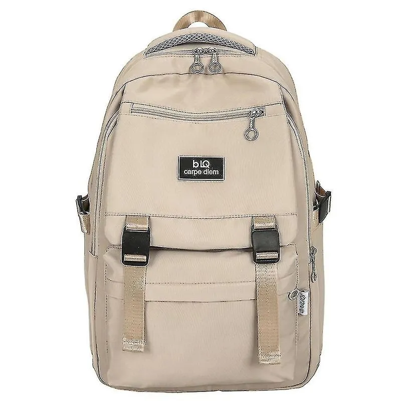 Mochilas mochila para alunos do ensino fundamental e médio 8-14 anos mochila leve cáqui