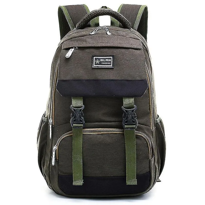 Mochilas mochila estilo universitário mochila de viagem casual bolsa masculina verde