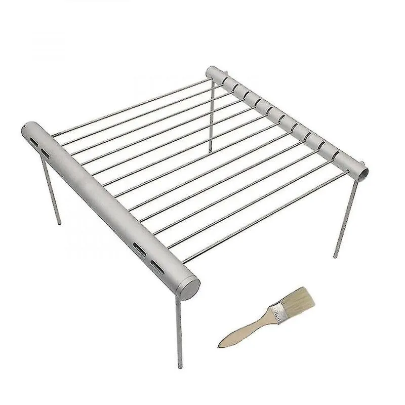 Conjuntos de panelas churrasqueira portátil de aço inoxidável dobrável mini churrasco de bolso para casa ao ar livre