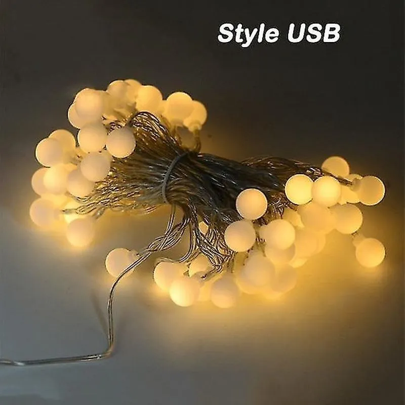 Luzes de acampamento lanternas bola usb 10m tiras de luz led 80 contas de lâmpada bola decoração luz para sala de acampamento ferramentas ao ar livre
