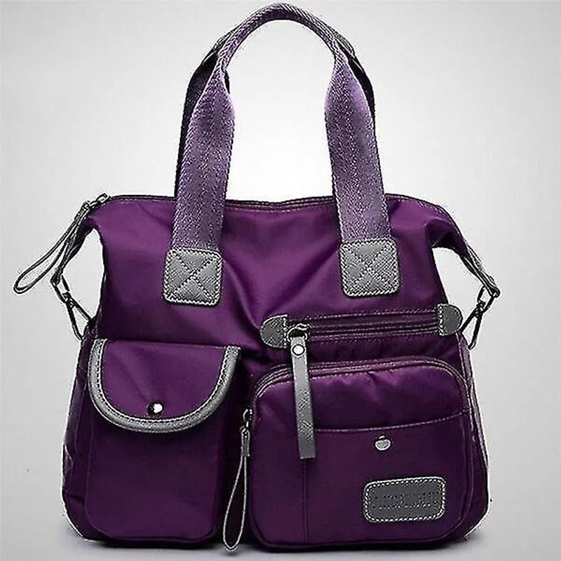 Bolsas femininas novas bolsas de ombro de pano oxford bolsa mensageiro de nylon impermeável bolsas grandes femininas roxas