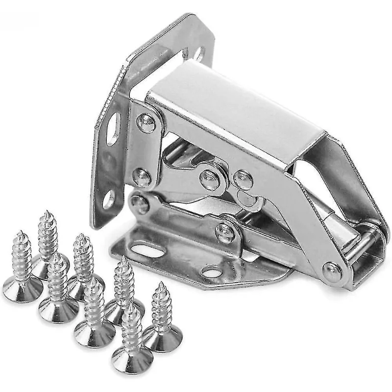 Conjunto de dobradiças de 8 dobradiças de porta de armário de aço inoxidável 105 44mm dobradiça invisível canto da porta de móveis 90