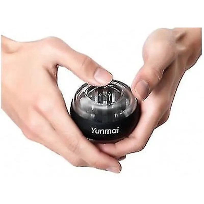 Exercitadores de mão yunmai bola de pulso led trainer relax giroscópio bola preta