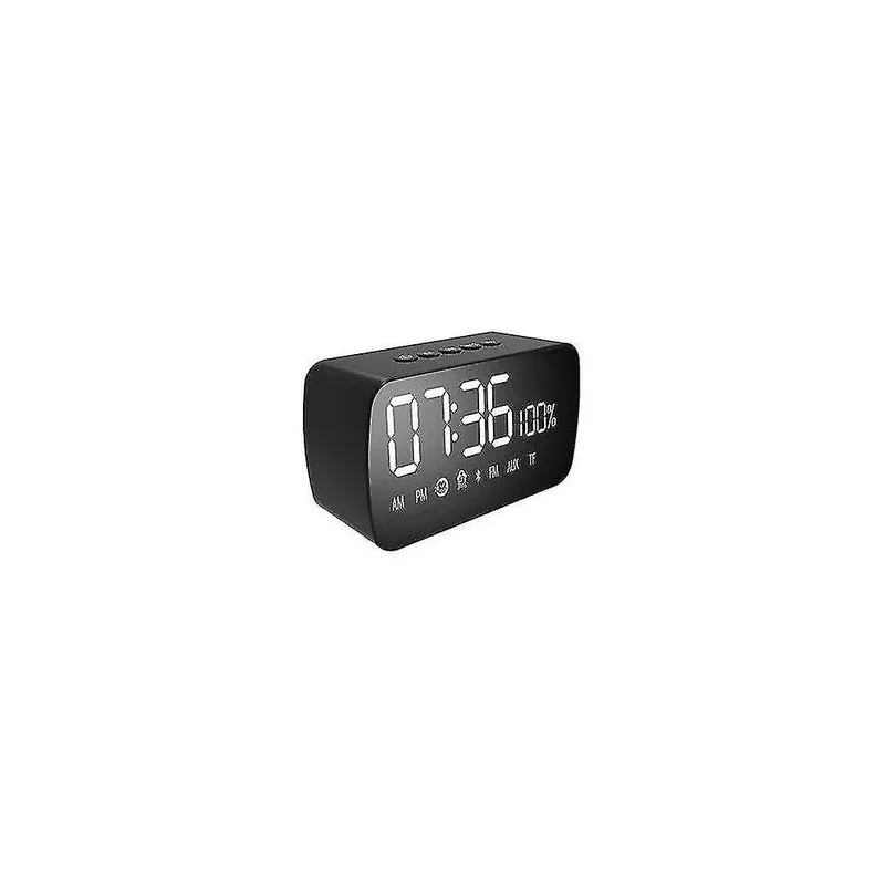 Despertadores led despertador digital usb espelho display bluetooth aux rádios alto-falante portátil