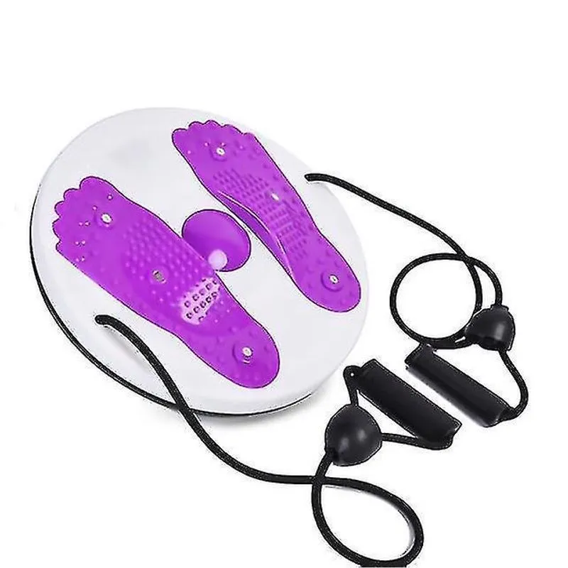 Balance trainers twister board para exercício disco de torção da cintura 6 ímãs com alças roxas