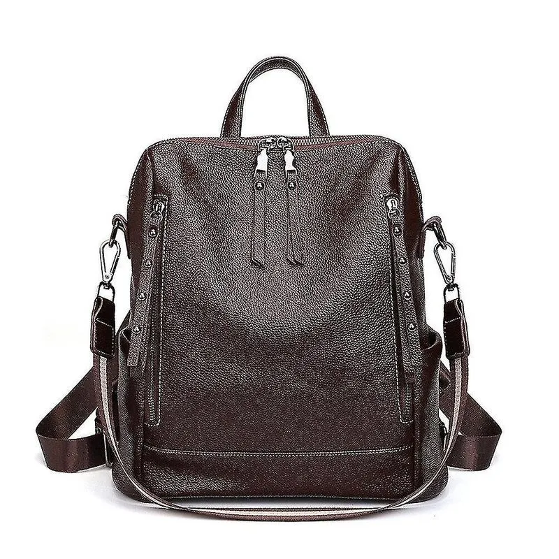 Mochilas mochilas femininas nova versão coreana de mochila anti-roubo all-match feminina bolsa escolar de couro pu macio