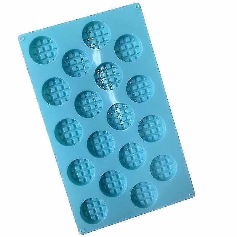 Forma de silicone com 18 cavidades em formato de waffle, ideal para bolos e muffins