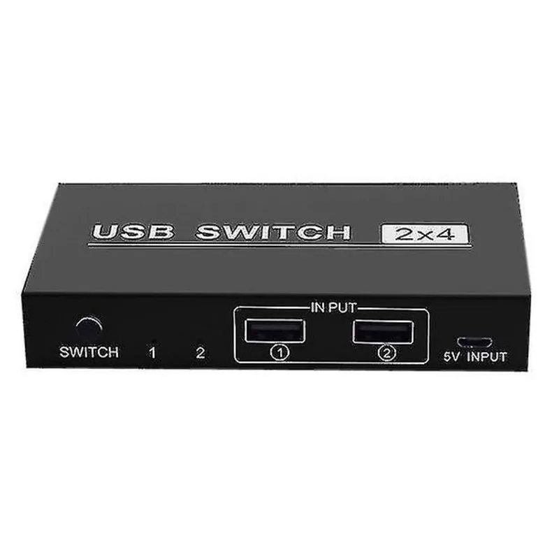 Conjuntos de acessórios de computador 2x4 usb switch 2 portpcs compartilhando 4 dispositivos para monitor de mouse de teclado de impressora