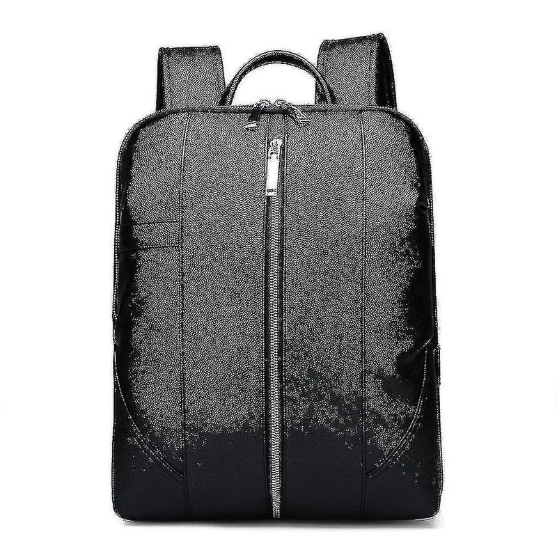 Mochilas masculinas de couro grande capacidade mochila laptop bolsa de viagem